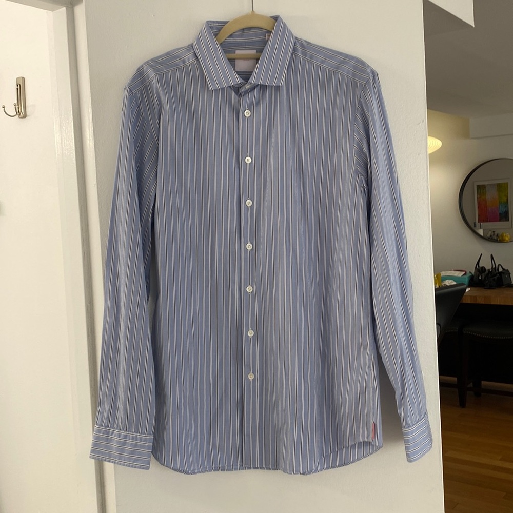Never worn perfect condition PINK men’s dress shirt, size L